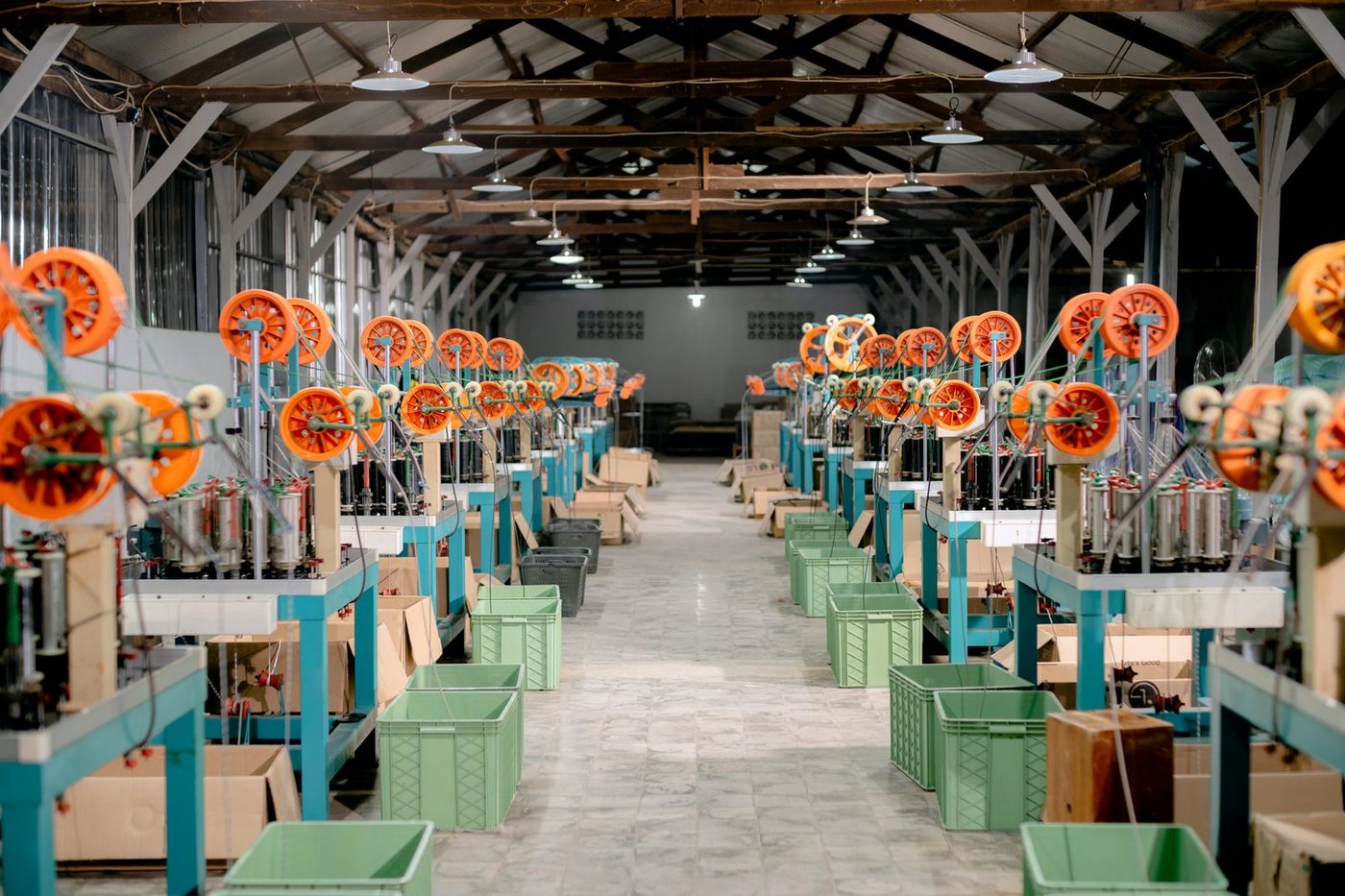 Non-ferrous wire and conductor production hall